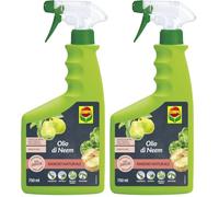 COMPO Olio di Neem, Contro Afidi e Lepidotteri, Pronto Uso, 750ml (Confezione da 2)