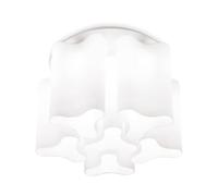 Plafoniera Moderna Compo Metallo Bianco 6 Luci E27