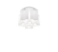 Plafoniera Moderna Compo Metallo Bianco 6 Luci E27