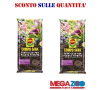 Compo SANA PIANTE FIORITE Terra Terriccio substarto concimato 20 LT 2 CONFEZIONI
