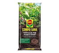 COMPO SANA Terriccio per Piante Verdi, Per Piante Verdi Ornamentali, Con Aggiunta di Argilla, Sacco 5 L