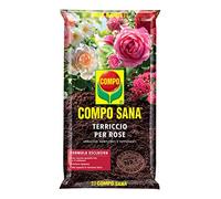 Compo TERRICCIO per ROSE FIORI in VASO o TERRA TORBA con CONCIME e GUANO 50 L