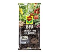 COMPO Terriccio biologico per pomodori e verdura, per tutte le colture di verdure, senza torba, 20 litri