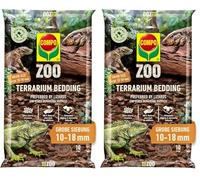 COMPO ZOO Lettiera universale per terrari, di pezzatura grossa: 10-18 mm (Confezione da 2)
