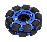 Componente del in lega di alluminio omnidirezionale da 4 pollici con ruota Omni, parte fai-da-te per robot giocattolo con doppi cuscinetti e rulli in silicone per un moviment ((Set combinato a due