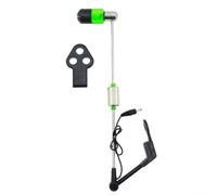 Componente di allarme per la pesca, con indicatore illuminato a LED, per pesca alla carpa, variante gialla, anima in filo di acciaio inossidabile, design leggero (verde)