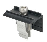 Componente morsetto terminale per kit di montaggio fotovoltaico solare progettato per pannelli incorniciati che misurano 30 mm o 50 mm di altezza del telaio in più ambienti (clip terminale nero)