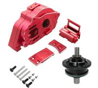 Componenti Auto RC Compatibile Con Arrma Per Kraton Per Outcast Per Mojave 4S V2 1/10 1/8 RC Auto Parti Upgrade Set Scatola Ingranaggi Centrale E Differenziale Metallo(Red)