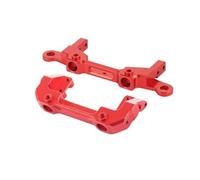 Componenti Auto RC Compatibile Con Assiale Per SCX10 III Serie 1/10 Parti Di Automobili RC Anteriore In Alluminio Paraurti Posteriore Servo Staffa Di Montaggio Scocca Colonna(Red)