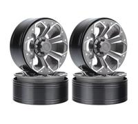 Componenti Auto RC Compatibile Con Assiale Per SCX10 Per Traxxas Per TRX4 D90 VS4-10 1/10 Parti Di Automobili RC 4 Pezzi 115g Heavy Duty 1.9 Beadlock Wheel Rim Hub(Black)