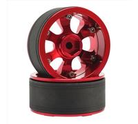 Componenti Auto RC Compatibile Con Assiale Per SCX10 Per Traxxas Per TRX4 D90 VS4-10 1/10 Parti Di Automobili RC 4 Pezzi 115g Heavy Duty 1.9 Beadlock Wheel Rim Hub(Red)