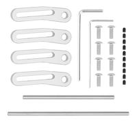Componenti Auto RC Compatibile Con Axial Per SCX10 Per Traxxas Per TRX4 1/10 RC Auto Parti Di Aggiornamento Anteriore In Alluminio Paraurti Posteriore Regolabile Crawler(Silver)