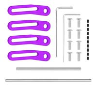 Componenti Auto RC Compatibile Con Axial Per SCX10 Per Traxxas Per TRX4 1/10 RC Auto Parti Di Aggiornamento Anteriore In Alluminio Paraurti Posteriore Regolabile Crawler(Purple)