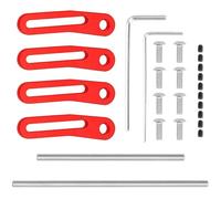 Componenti Auto RC Compatibile Con Axial Per SCX10 Per Traxxas Per TRX4 1/10 RC Auto Parti Di Aggiornamento Anteriore In Alluminio Paraurti Posteriore Regolabile Crawler(Red)