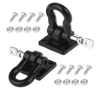 Componenti Auto RC Compatibile Con CC01 Per Axial Per SCX10 1/10 RC Auto Parti Di Aggiornamento Rimorchio Gancio Traino Fibbia Verricello Grilli Decorazioni(Black)
