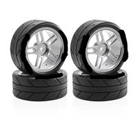 Componenti Auto RC Compatibile Con FW06 Per Tamiya Per TT01 Per TT02 XV01 Mozzo Ruota Ti 1/10 RC Auto Parti Di Aggiornamento 4 Pezzi In Alluminio Per Rally Per Pneumatici Da Deriva Per Corsa(White)