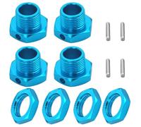 Componenti Auto RC Compatibile Con HPI Per HSP Per Assiale Per Tamiya Per Himoto 1/8 Parti Di Automobili RC M17 17mm Ruota In Alluminio Mozzi Esagonali Pneumatici Dado Adattatore 4 Pezzi(Blue)