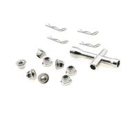 Componenti Auto RC Compatibile Con HSP Per SCX10 1/10 1/8 1/14 RC Parti Di Aggiornamento Per Auto Metallo M4 Dadi Bloccaggio Flangia Anti-salto Set Adattatori Per Ruota Esagonale(Silver)