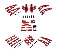 Componenti Auto RC Compatibile Con MJX Per Hyper Go 18208 1/18 RC Auto Parti Di Aggiornamento Sterzo In Metallo Tazza Hub Carrier Assemblaggio Per Braccio Oscillante Set Collegamento(Red)