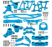 Componenti Auto RC Compatibile Con Tamiya TT 02 1/10 RC Auto Parti Di Aggiornamento Kit A Snodo In Metallo A Braccia Braccio Sospensione Supporto Motore Shock Tower Set(Blue)