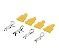 Componenti Auto RC Compatibile Con Traxxas Per Axial Per HSP Per WLtoys Per MJX 1/10 RC Parti Di Automobili Clip In Silicone R Pin Corpo Facile Installazione Rimozione 4 Pezzi(Yellow)