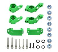Componenti Auto RC Compatibile Con Traxxas Per Slash 2WD 1/10 RC Auto Parti Di Aggiornamento Anteriore In Metallo C Per Il Sedile Sterzo Tazza Asse Posteriore Per Kit(Green)