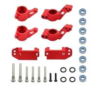 Componenti Auto RC Compatibile Con Traxxas Per Slash 2WD 1/10 RC Auto Parti Di Aggiornamento Anteriore In Metallo C Per Il Sedile Sterzo Tazza Asse Posteriore Per Kit(Red)