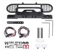 Componenti Auto RC Compatibile Con Traxxas Per TRX-4 Per Defender 1/10 RC Crawler Auto Parti Di Aggiornamento Anteriore In Metallo Per Camel Trophy Paraurti Luce