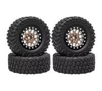 Componenti Auto RC Compatibile Con TRX4M Per SCX24 1/18 1/24 RC Auto Aggiornamenti Parti Accessori 1.3 Pollici Morbido Fangoso Pneumatico Beadlock Wheel Rim(Silver)