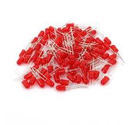 Componenti che consumano energia 100 Pcs Diodi 5mm Testa Tonda Rosso Alta Luce Diffusa Diodi Emettitori di Luce Diodi Schottky Lampada a Risparmio
