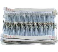 Componenti che consumano energia 1500 pz/lotto 75Values 1/4 W 0.25 W Assortimento di Resistori a Pellicola di Carbonio Kit Box 1R-10 M Resistore Resistore