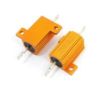 Componenti che consumano energia 2 resistori con custodia in alluminio for dissipatore di calore color oro 25 W 2 K Ohm (2 resistori con custodia in alluminio for dissipatore di calore color oro 25 W