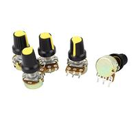 Componenti che consumano energia 5pcs 5K resistori variabili OHM 3 terminali lineari conici rotanti tipo B potenziometri potenziometro pot