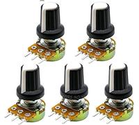 Componenti che consumano energia Lmit Switch 5 Set WH148 1K 10K 20K 50K 100K 500K Ohm 15mm 3 Pin Lineare Taper Rotary Potenziometro Resistore (Size : 1K Ohm)
