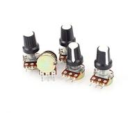 Componenti che consumano energia Nuovo 5pcs resistori variabili 100K OHM 3 terminali lineari rotanti audio B potenziometri tipo potenziometro
