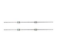 Componenti CNC per guide a movimento lineare, attuatori lineari in acciaio legato con 4 cursori, guida miniaturizzata con tamponi antipolvere, configurazione DB back-to-back per la