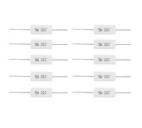 Componenti elettronici isolati con resistenza di potenza da 10 pezzi, resistenza in cemento, 5 W, per circuito stampato (2R)