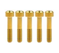 Componenti motociclette Bullone In Titanio Da 5 Pezzi M5x23mm Per Vite A Testa In Con A Esagono Incassato Per SRAM XO(Gold)
