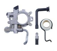 Componenti necessari per la riparazione della sega, tra cui pompe, linee, filtri e ingranaggi per un uso efficiente