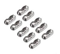 Componenti per catena a perline in acciaio inossidabile per riparazioni veneziane da 4,5 mm e catena di ricambio da 300 cm (fibbia, 10 pezzi)