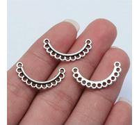 Componenti per connettori per collane ad arco, accessori fai da te, materiali per gioielli vintage - A24-20 pezzi - 23x12 mm