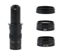 Componenti per microscopi da laboratorio 0,35X 0,5X 1X 2X Ausiliario 0,7X-4,5X Zoom regolabile 180X 300X Attacco C for fotocamera videomicroscopio USB(90x-360x)