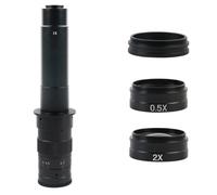 Componenti per microscopi da laboratorio 0,35X 0,5X 1X 2X Ausiliario 0,7X-4,5X Zoom regolabile 180X 300X Attacco C for fotocamera videomicroscopio USB(150x-300x-600x)