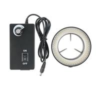 Componenti per microscopi da laboratorio 144/60 LED Ring Light Lampada regolabile 6500K 110V 220V for microscopio trinoculare stereo industriale Videocamera monoculare H_DMI(144 LED)