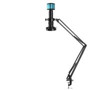 Componenti per microscopi da laboratorio 48MP 4K HDMI USB Video Microscopio Digitale Fotocamera 180X C Mount Obiettivo Cantilever Stand Riparazione Saldatura Acquisizione di Immagini Digitali(A set)