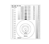 Componenti per microscopi da laboratorio Elevato righello del film di calibrazione della scheda del calibro del punto trasparente, for il confronto del diametro del cerchio della larghezza della linea