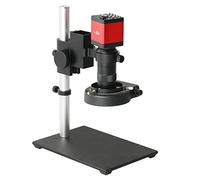 Componenti per microscopi da laboratorio Fotocamera for microscopio digitale industriale, supporto for stand for lenti 100x + 56 PORTATO Luce dell'anello(C set,Blue Camera)