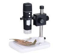 Componenti per microscopi da laboratorio Microscopio digitale USB tascabile con lente d'ingrandimento elettronica 500X LED for il rilevamento della pelle del salone di bellezza con staffa sollevabile
