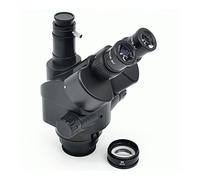 Componenti per microscopi da laboratorio MICROSCOPIO NERO 7X-90X Simul-Focal Zoom trinoculare Testa del microscopio stereo Obiettivo 2.0X