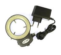 Componenti per microscopi da laboratorio Sorgente luminosa con lente d'ingrandimento for lampada ad anello a 144 LED con adattatore 110 V-240 V for fotocamera for microscopio(Schwarz)